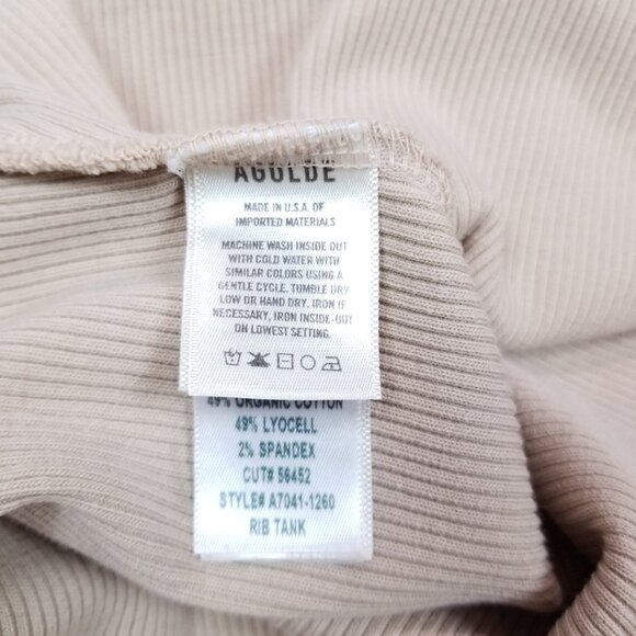 AGOLDE Rib Tank Latte Sz Small - Picture 7 of 9